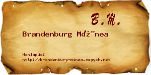 Brandenburg Mínea névjegykártya