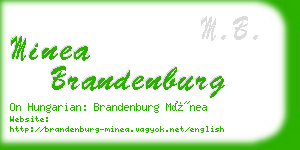 minea brandenburg business card